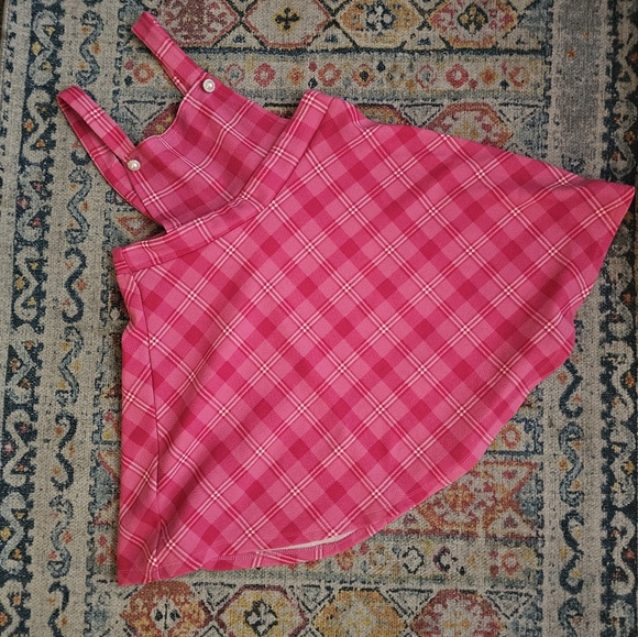 heart and arrow Other - Vibrant Pink Plaid Kids Skirt